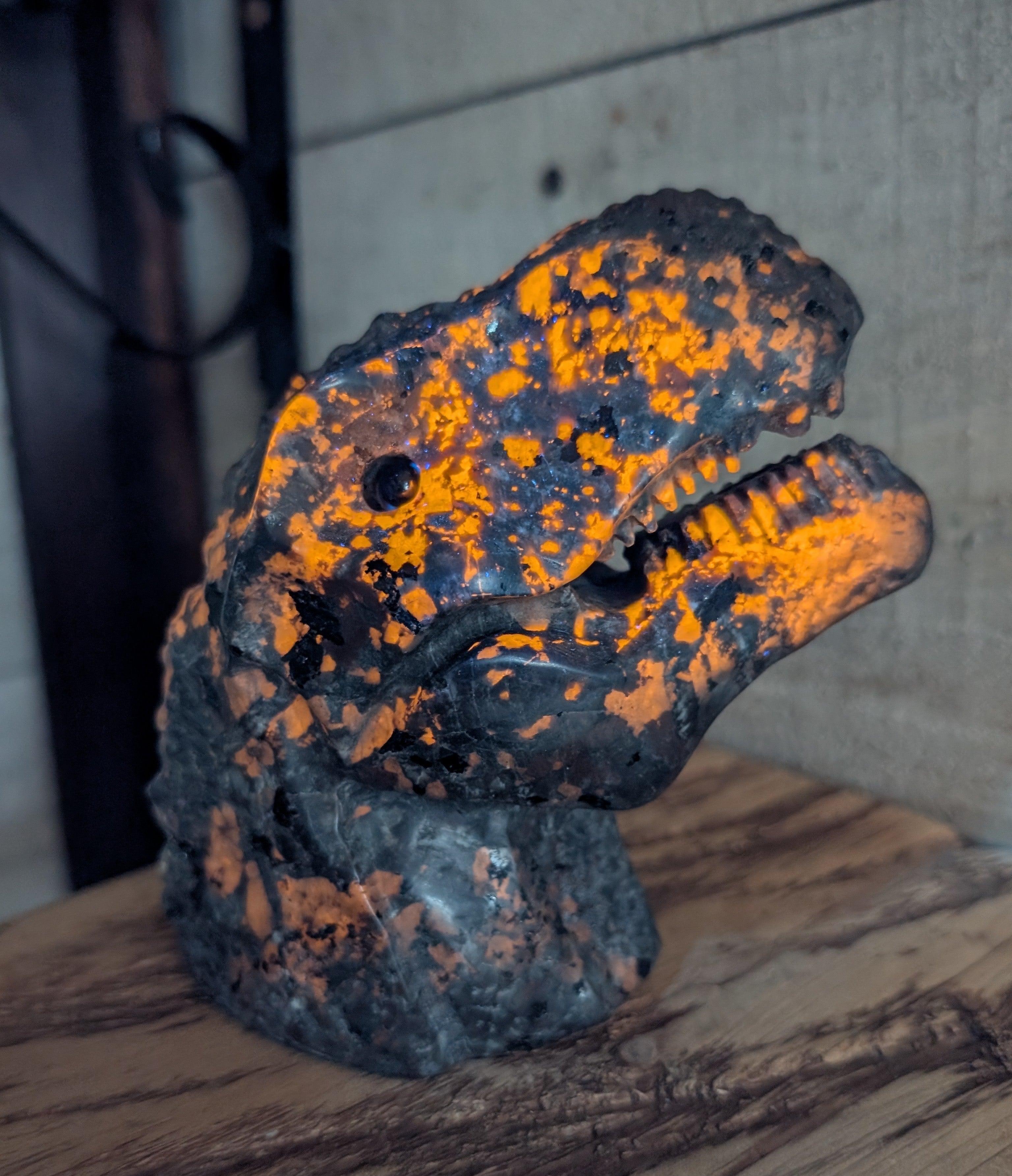 Canadian Flame Stone, Yooperlite T-Rex Head
