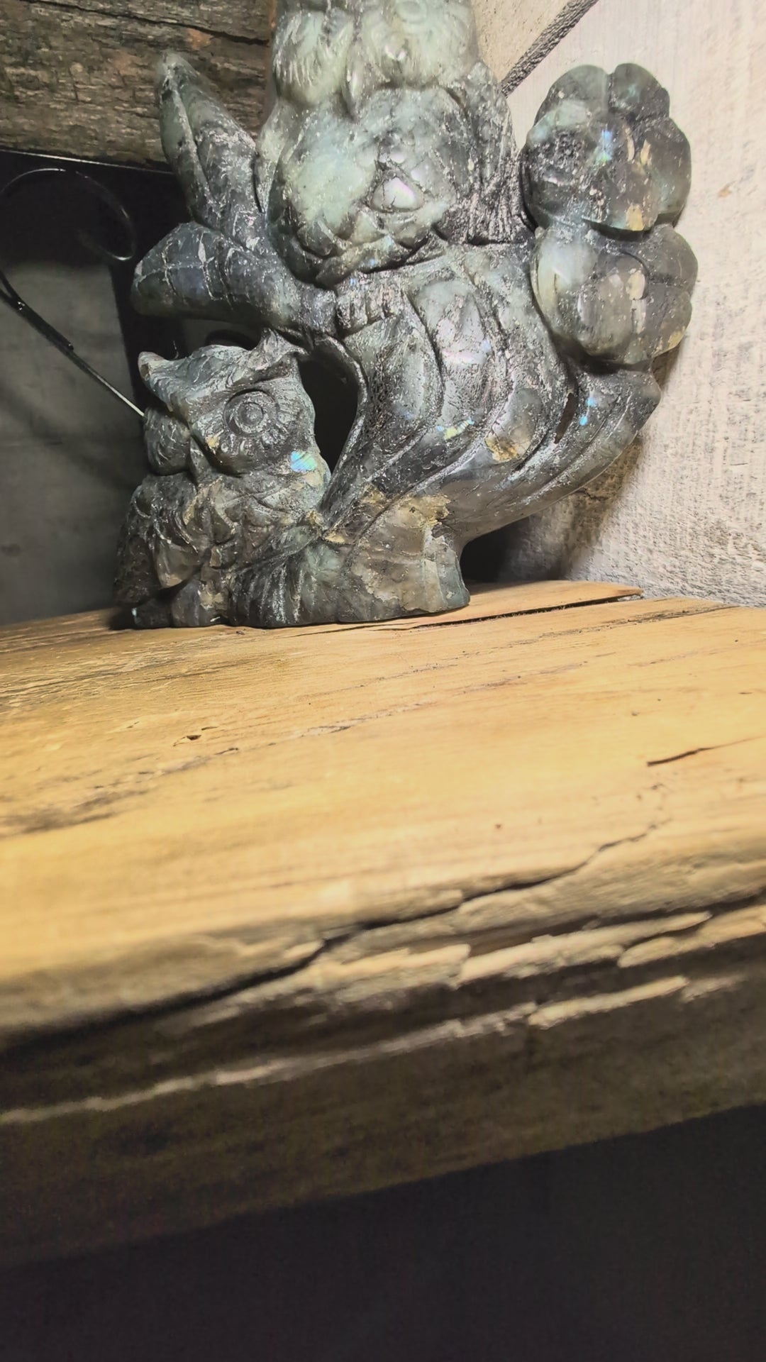 Crystal Owl Labradorite
