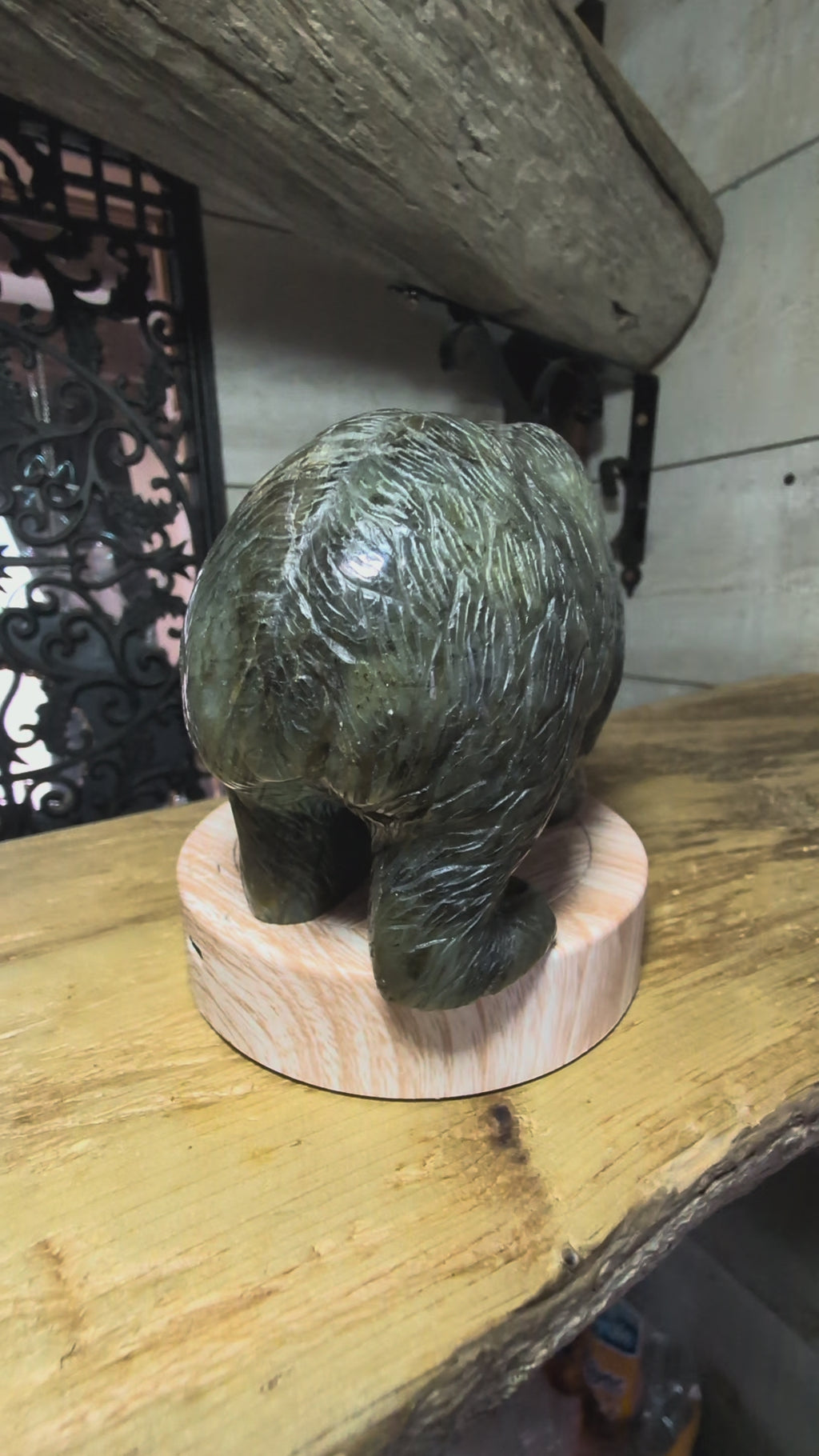 Crystal Bear Labradorite