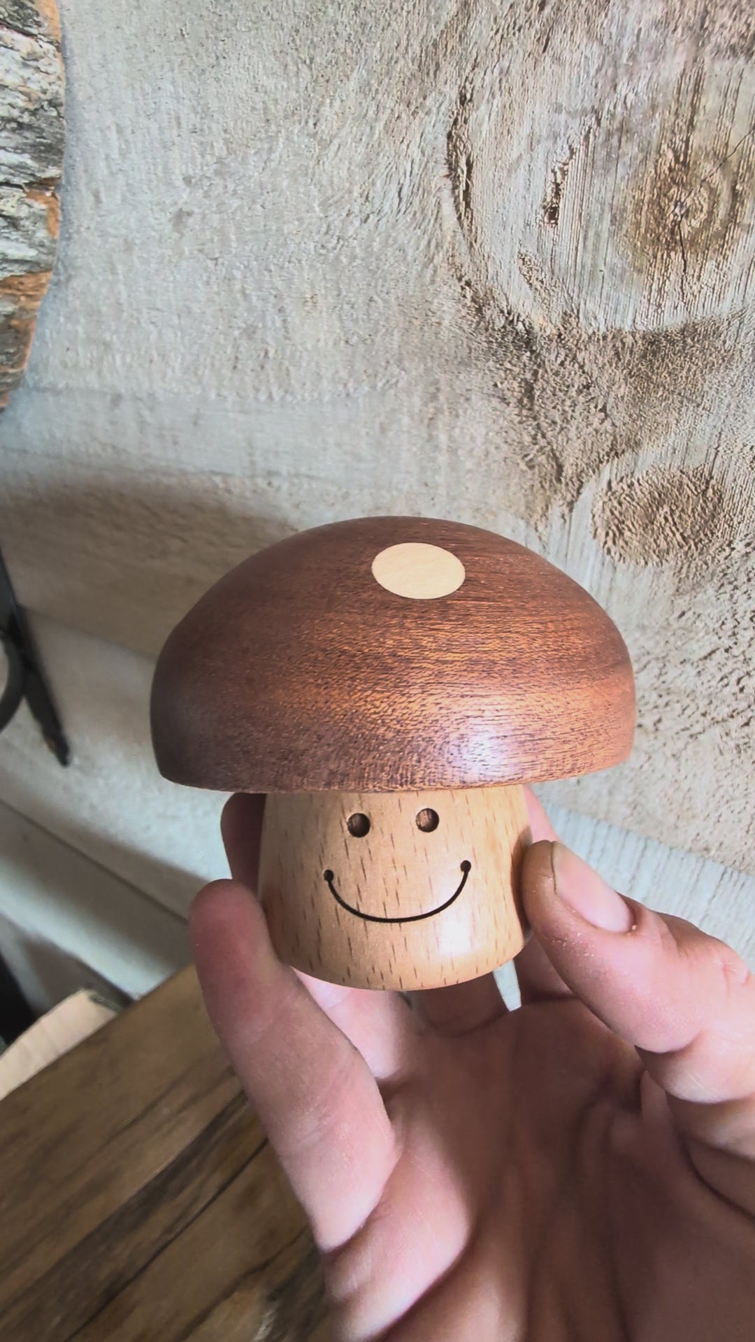 Mushroom Wooden Music Box