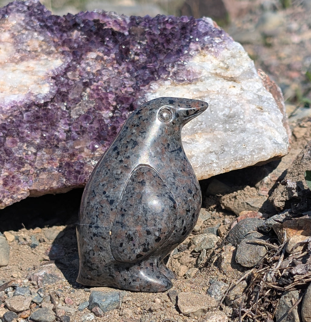 Canadian Flame Stone, Yooperlite Penguin