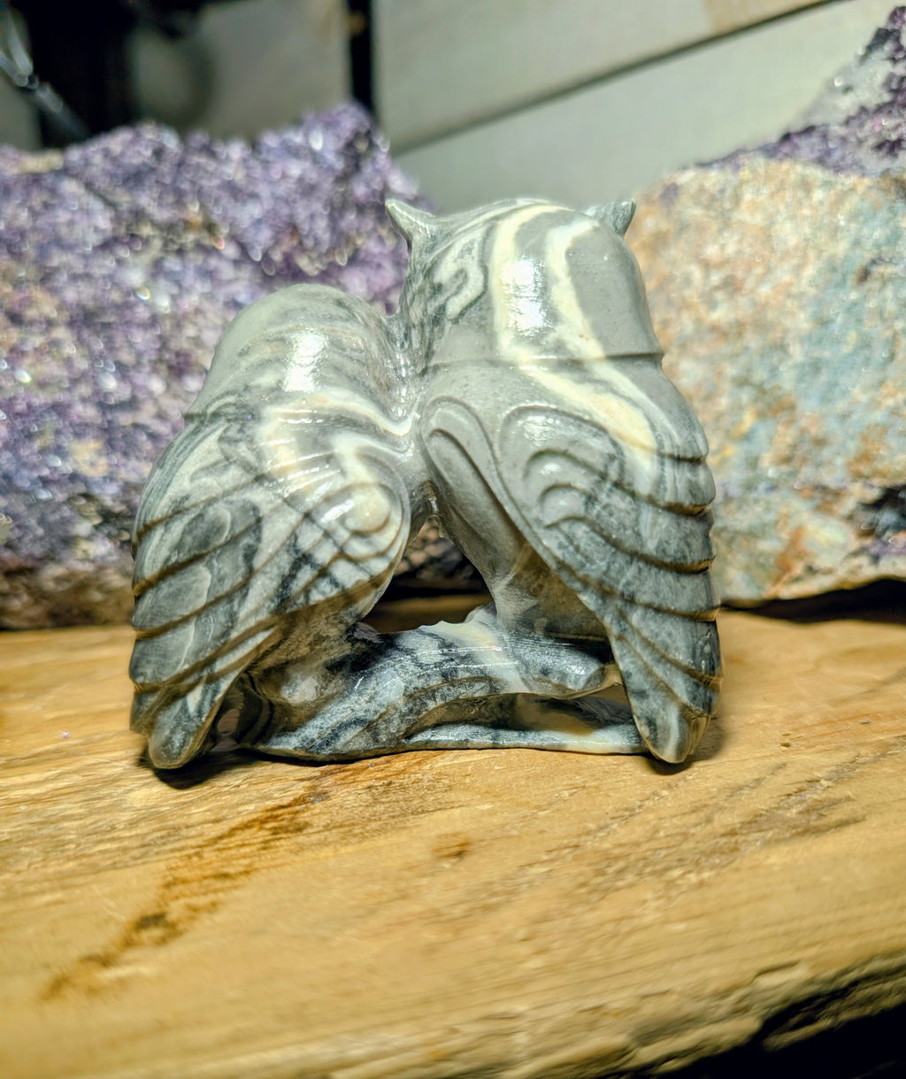 Crystal Jasper Owls