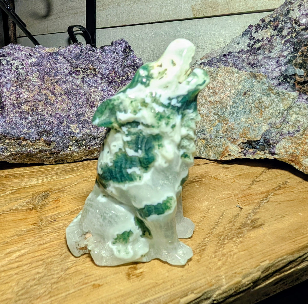 Crystal Wolf Druzy Moss Agate