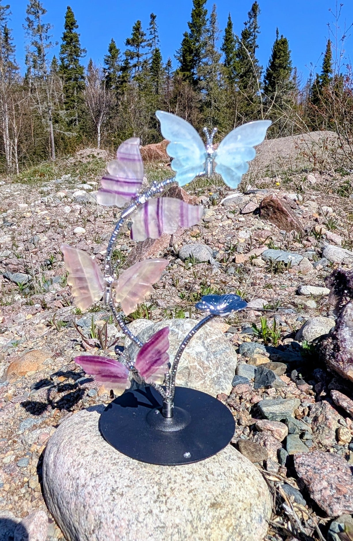 Crystal Butterfly Sphere Stand
