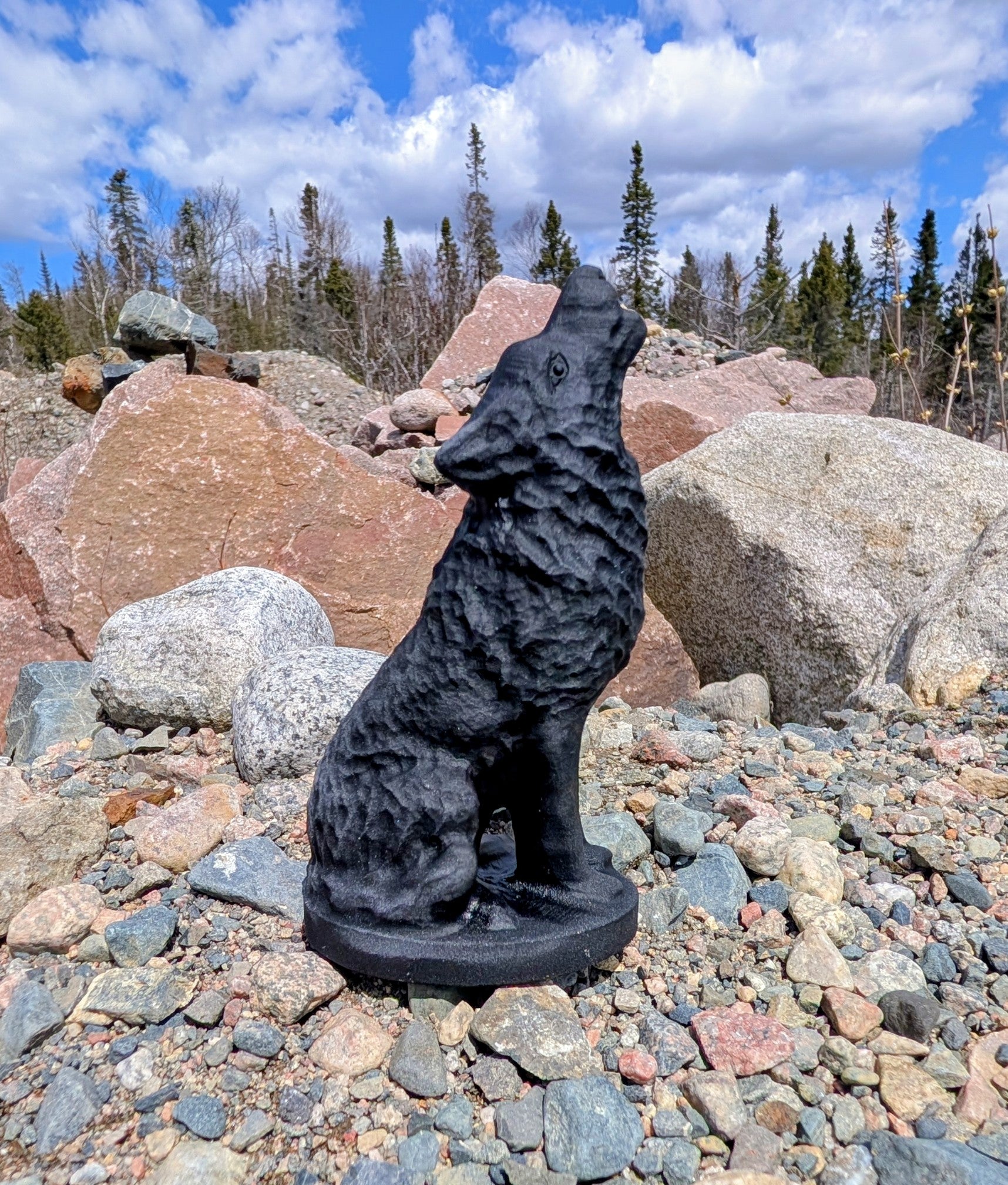 Crystal Wolf Obsidian Unpolished