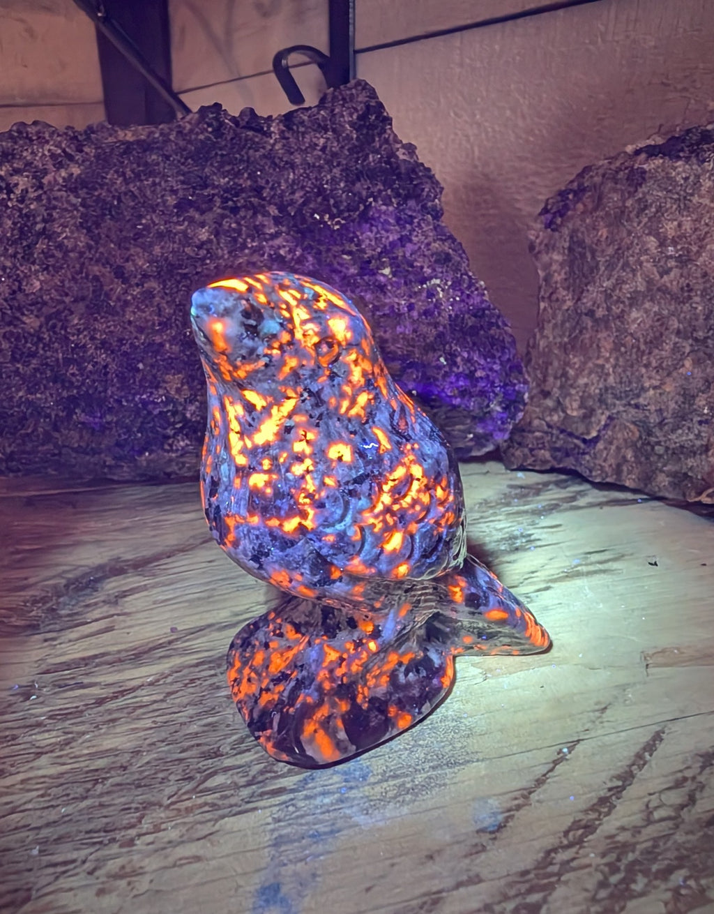 Canadian Flame Stone, Yooperlite Crystal Bird