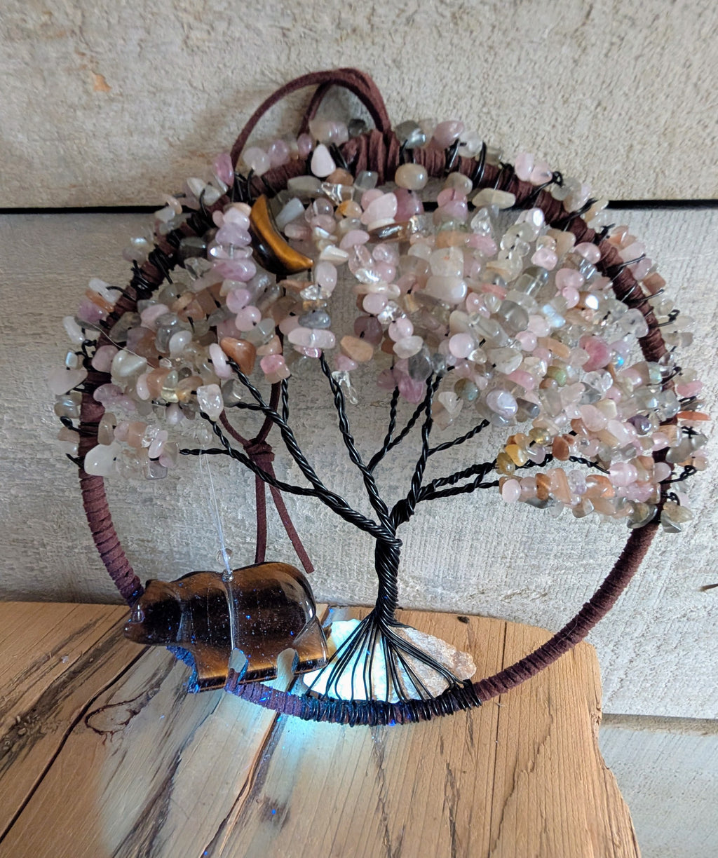 Artisanal Genuine Crystal Suncatcher Tree of Life