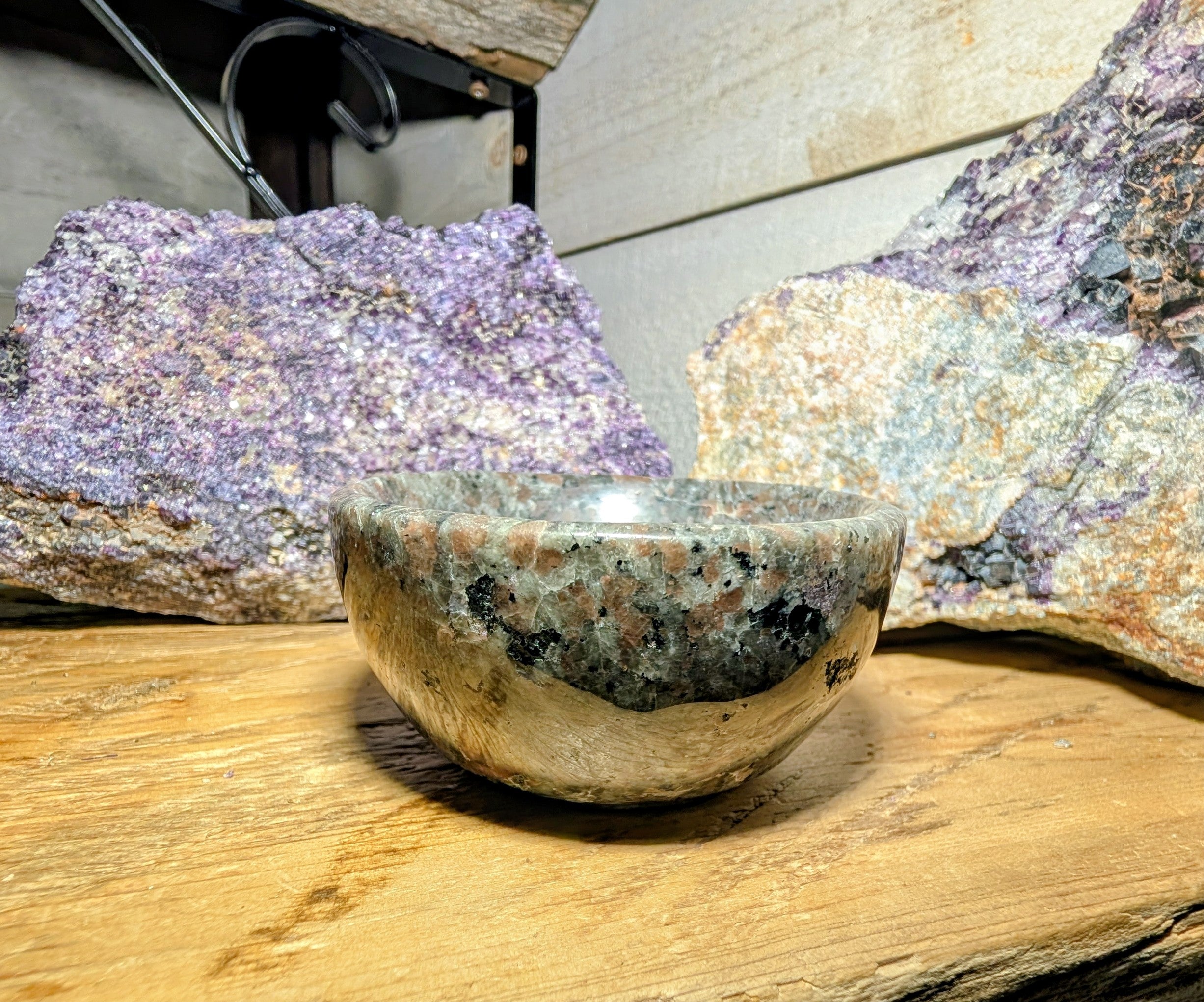 Canadian Flame Stone, Yooperlite Crystal Bowl