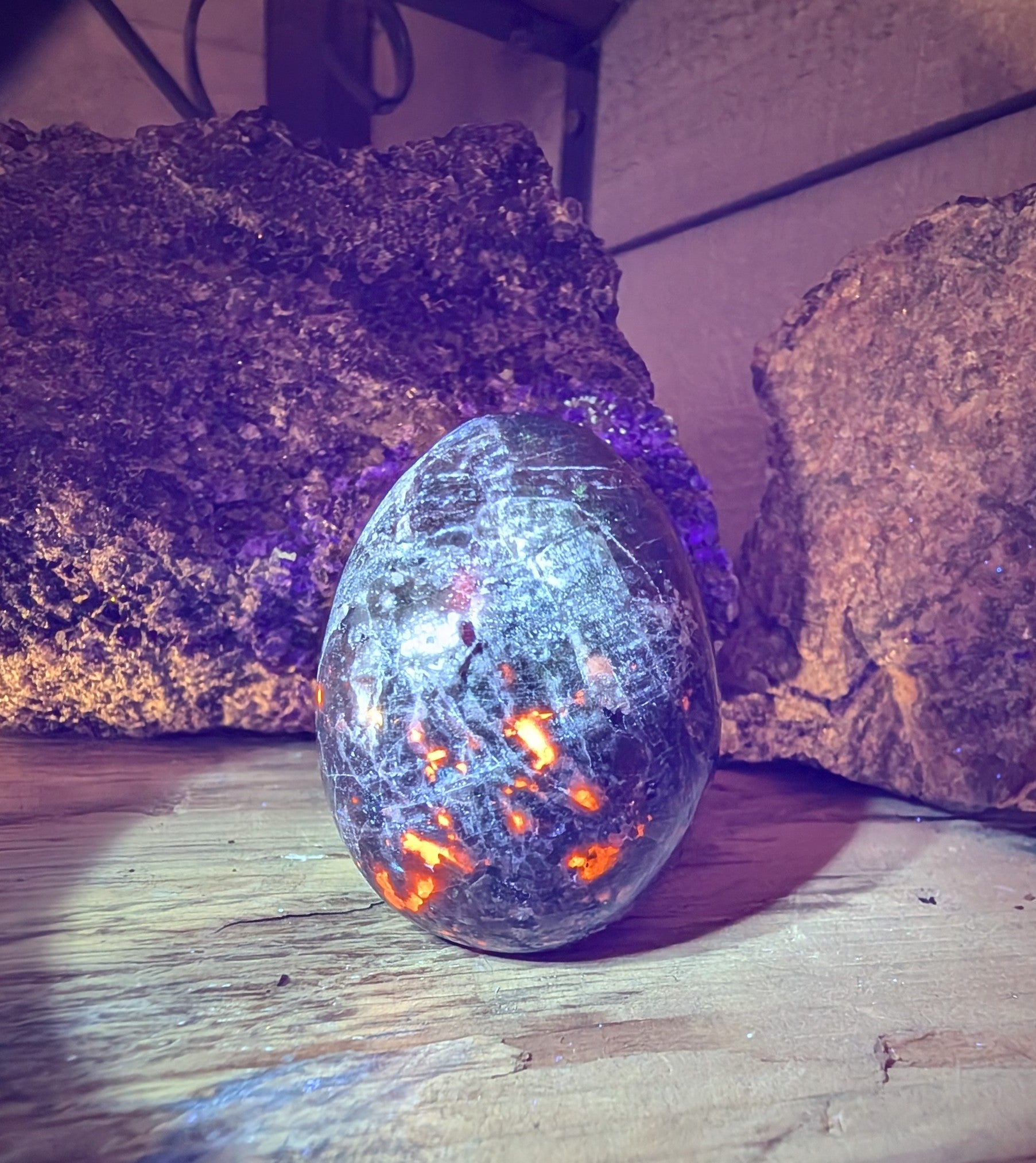 Canadian Flame Stone, Yooperlite Crystal Egg