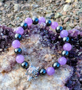 Bespoke Wolf Charm Crystal Bracelet