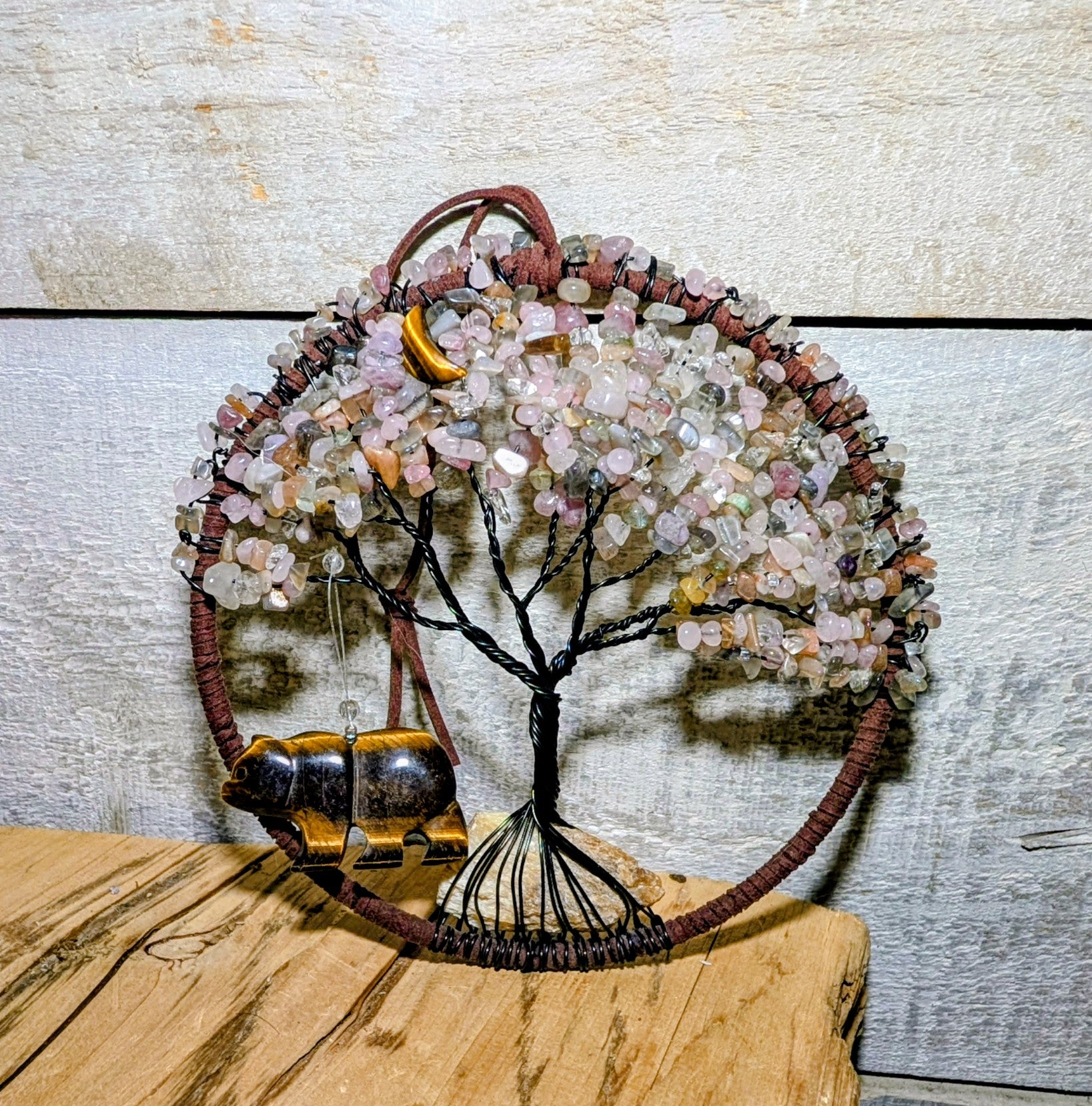 Artisanal Genuine Crystal Suncatcher Tree of Life