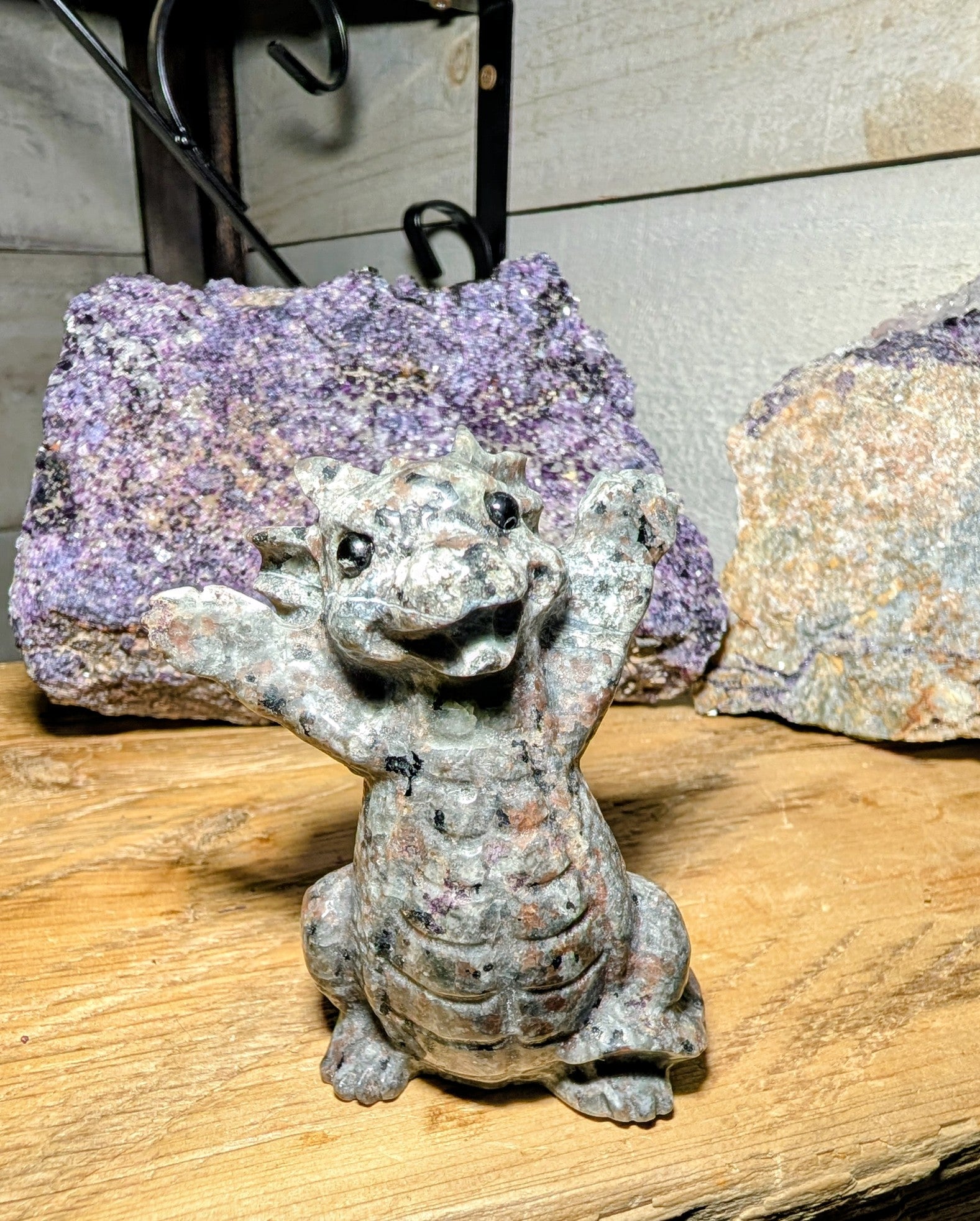 Canadian Flame Stone, Yooperlite Crystal Dragon