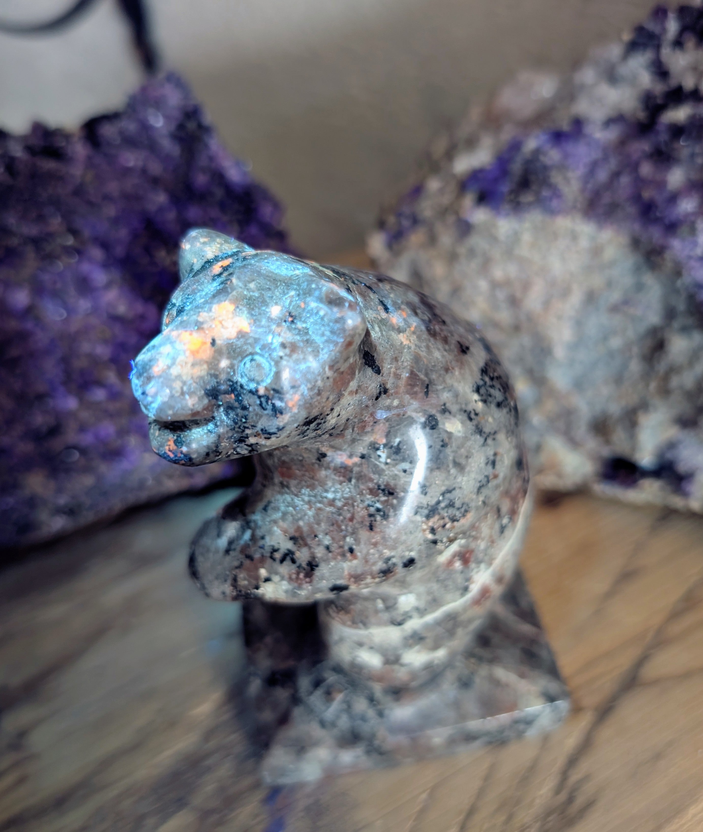 Crystal Bear Canadian Flame Stone, Yooperlite
