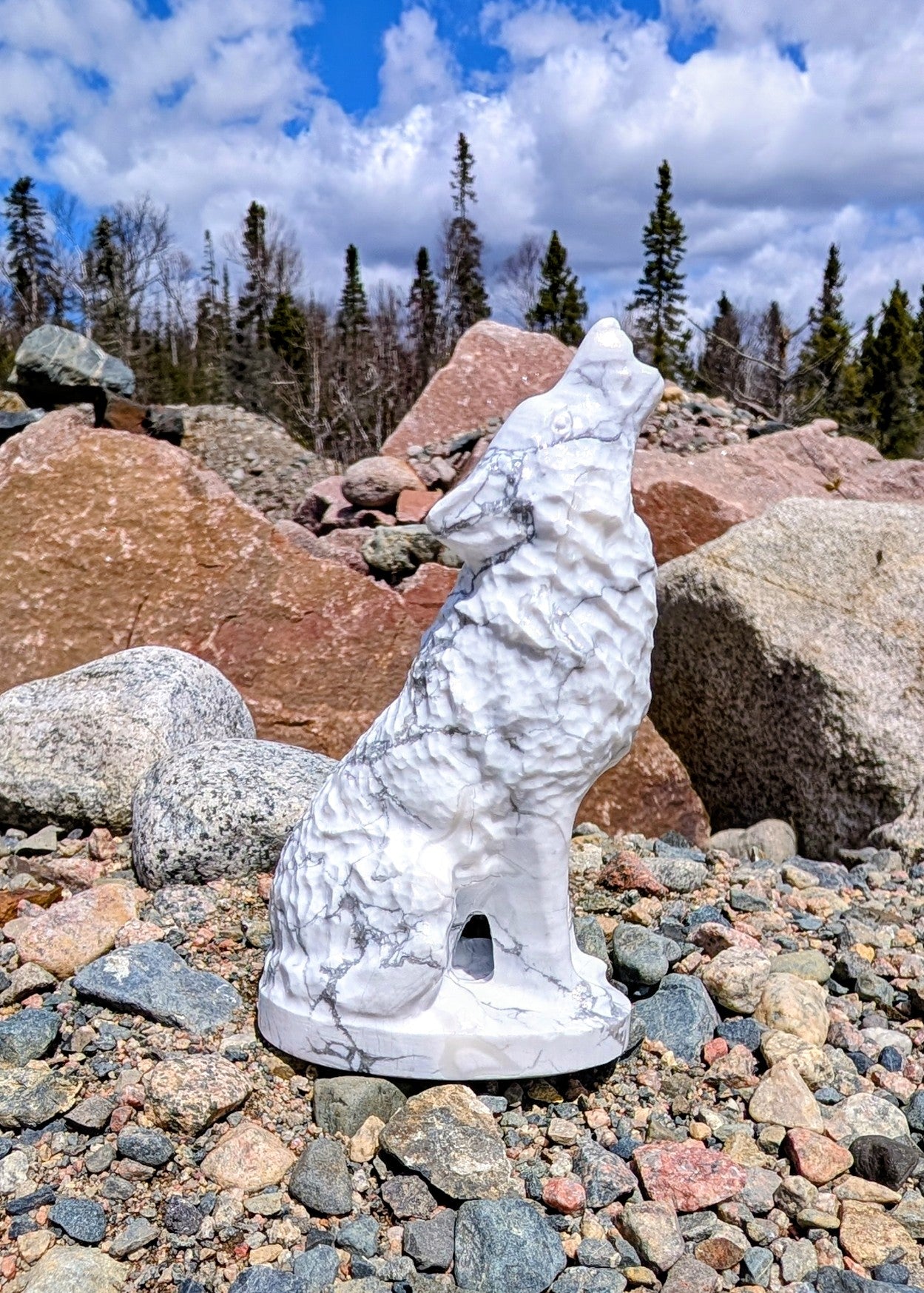 Crystal Wolf Howlite