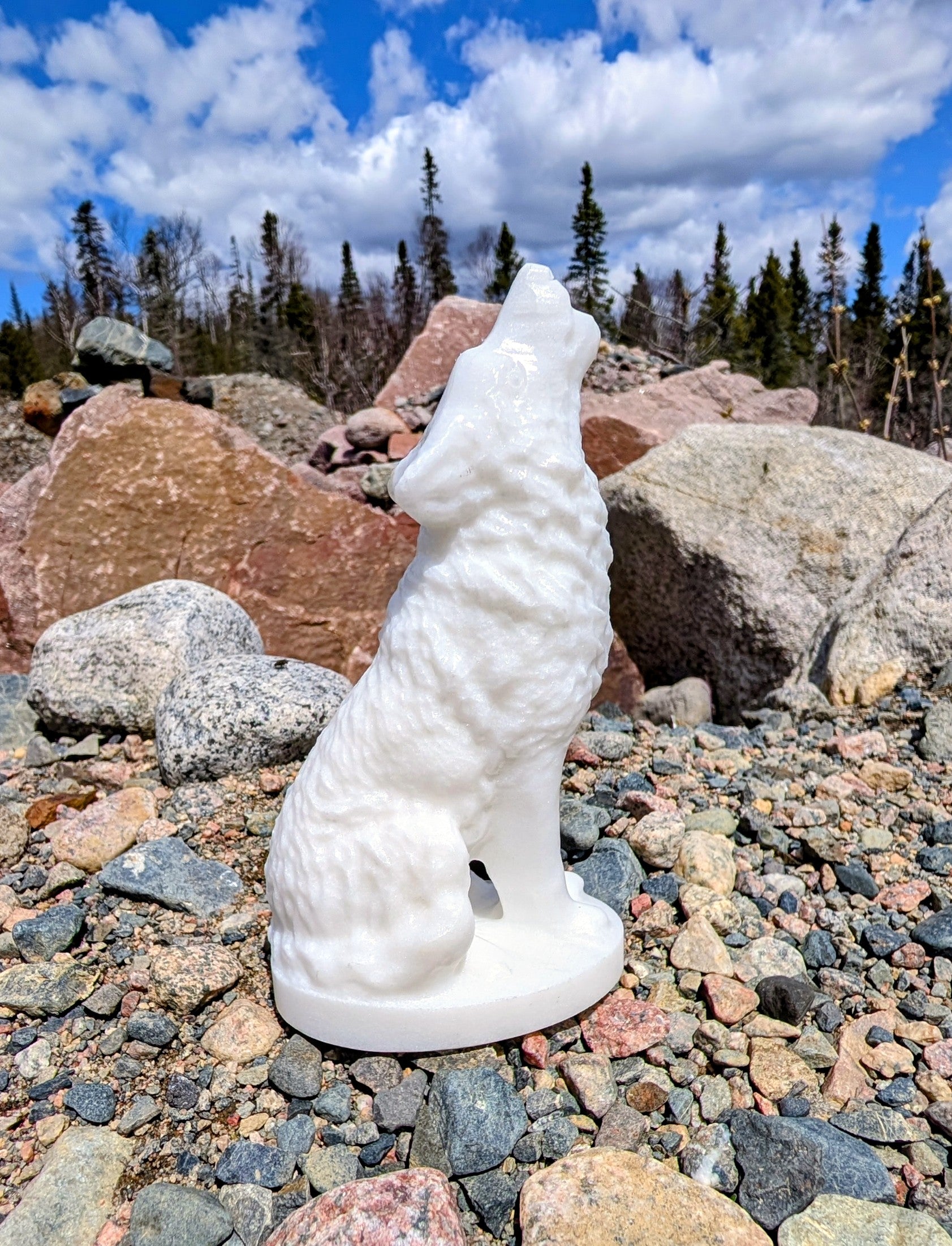 Crystal Wolf White Jade, Calcite
