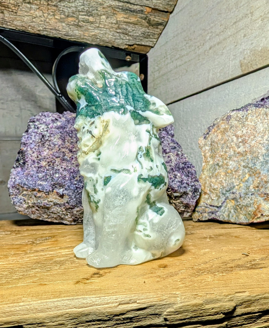Crystal Wolf Druzy Moss Agate