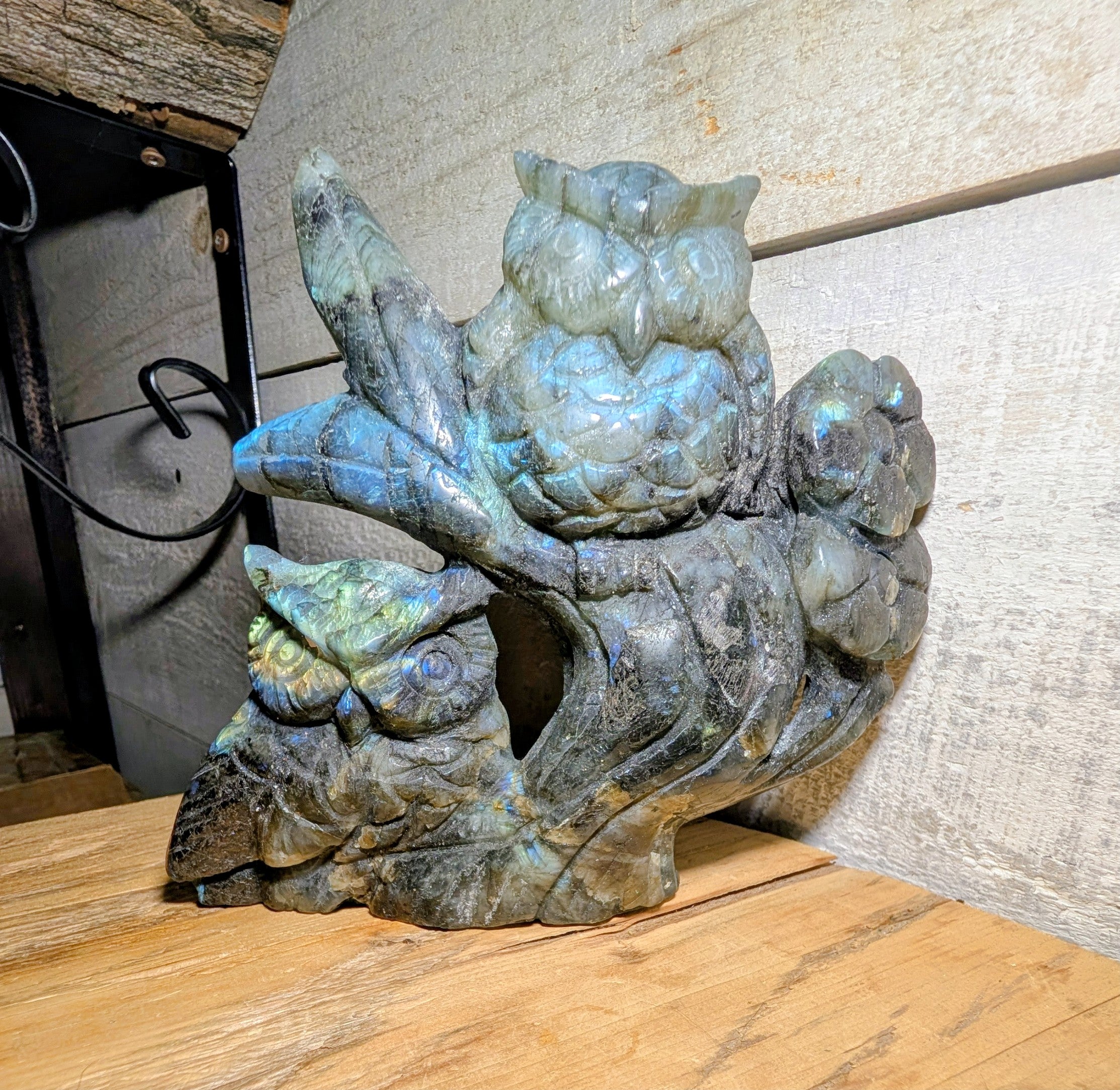 Crystal Owl Labradorite