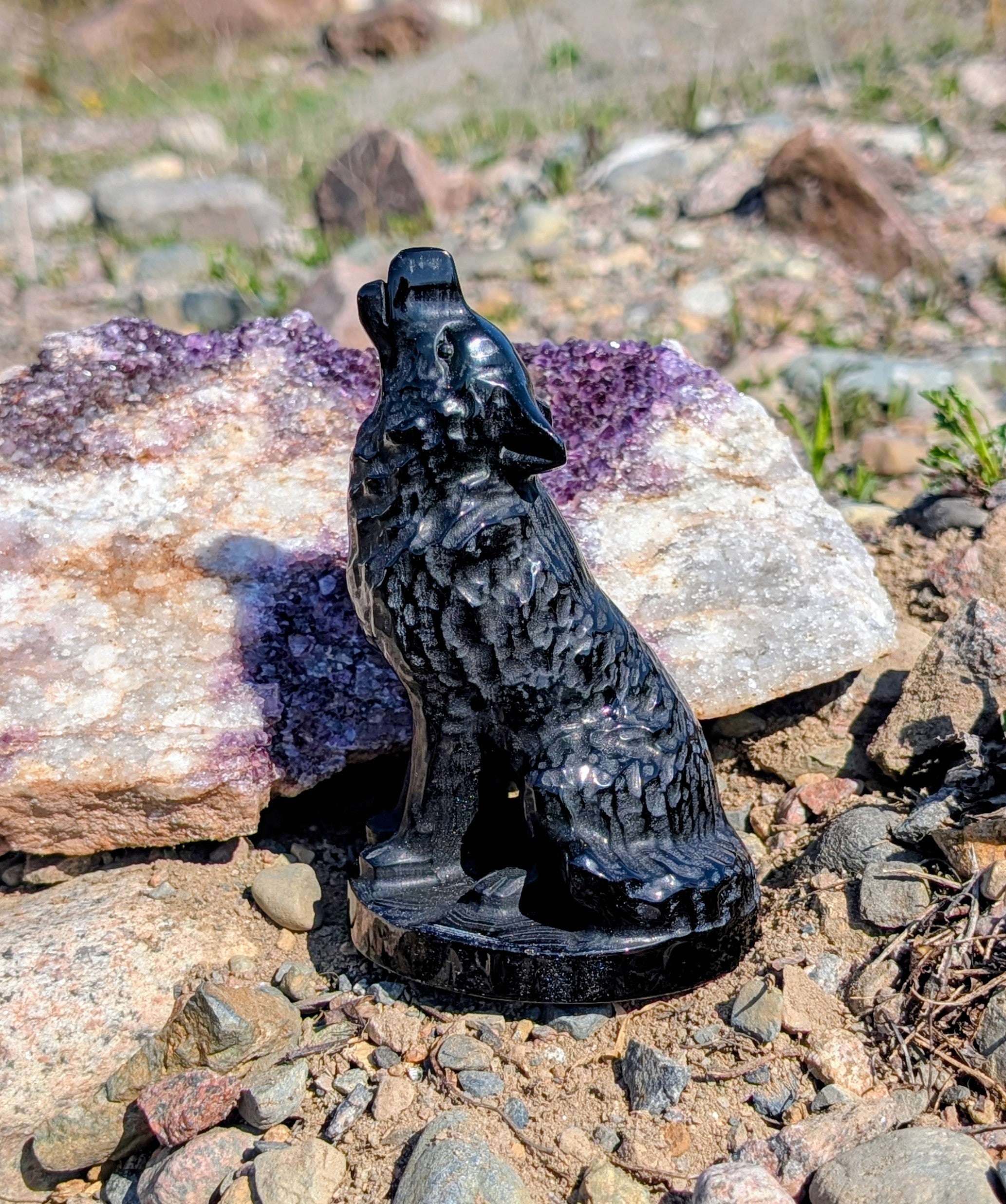 Crystal Wolf Obsidian